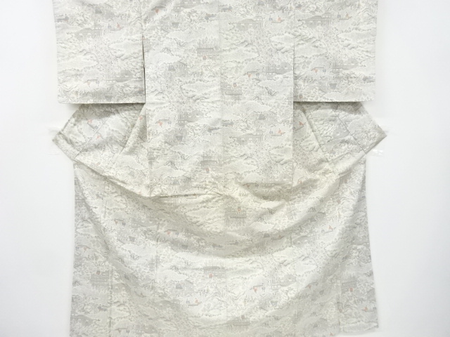 JAPANESE KIMONO / ANTIQUE KIMONO / SILK / TSUMUGI / WOVEN PEOPLE IN THE PAST